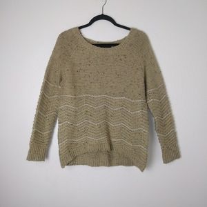 Anthropologie La fée Verte metallic weave sweater